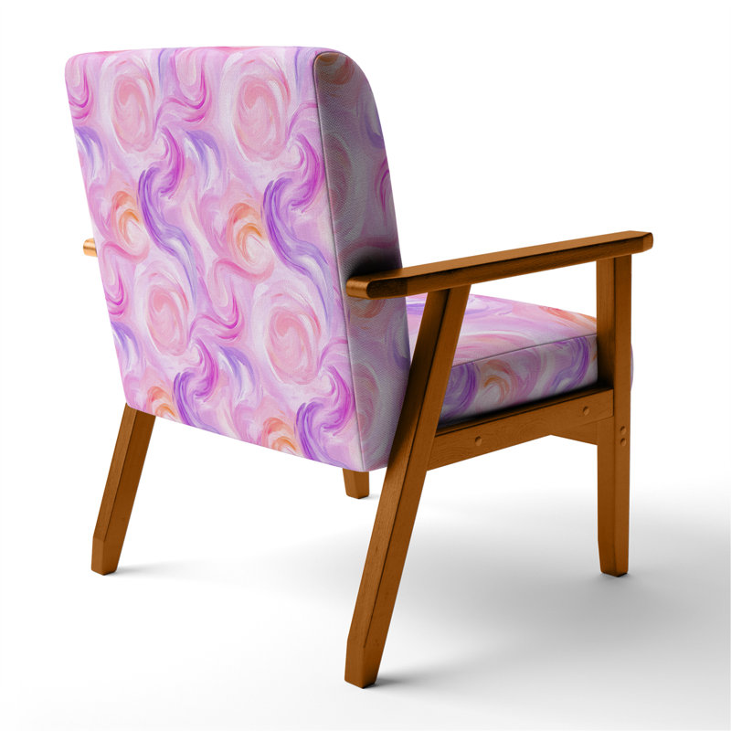 Chaise rembourrée pour filles - Fauteuil, Accoudoirs carrés bruns