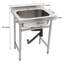 Grand évier utilitaire en acier inoxydable 25 po x 22 po, évier de restaurant commercial autoportant, évier utilitaire pour salle de lavage, garage, cuisine