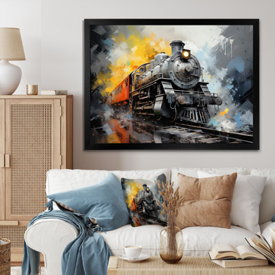 «Yellow Gray Train Translucent Rhythms» sur impression sur toile