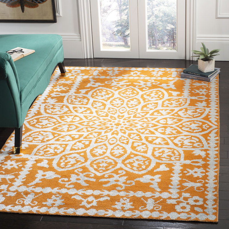 Oriental Cotton Hand Woven Area Rug, Rectangle 152 x 244cm
