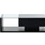 Rectangular Coffee Table With Particle Board And Tempered Glass, Black Practical Design Glass Top-1182528572