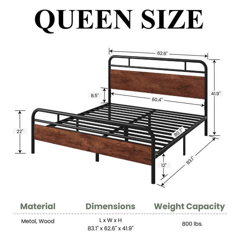 Aveana Platform Bed, Queen, Mahogany