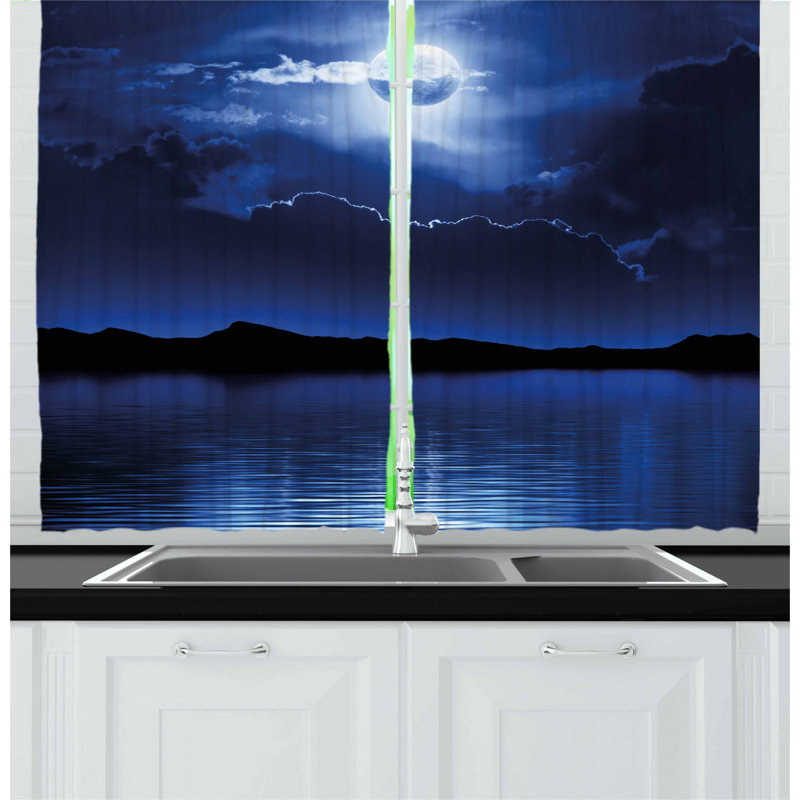 Nature Pointed Kitchen Curtain