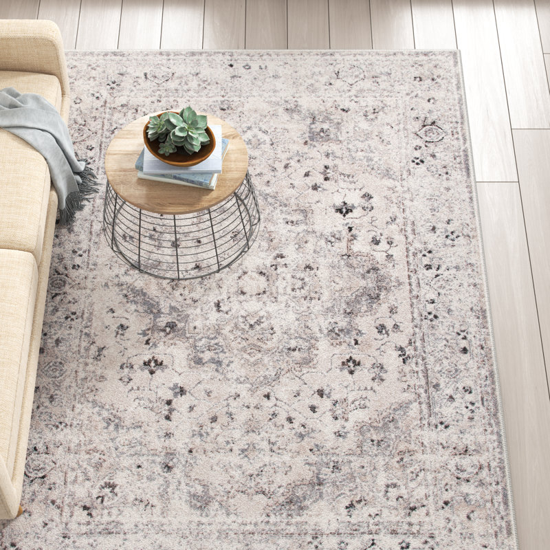 Tapis oriental crème / gris Tonia, Rectangle 4 pi 4 po x 6 pi 2 po