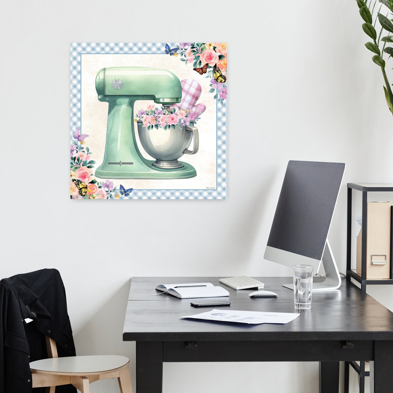 Mélangeur contemporain dans la cuisine avec art de la nature morte, H 18 po x l 18 po