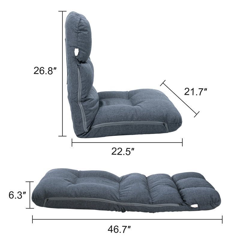 Trule Adjustable Reclining Floor Game Chair, Blue