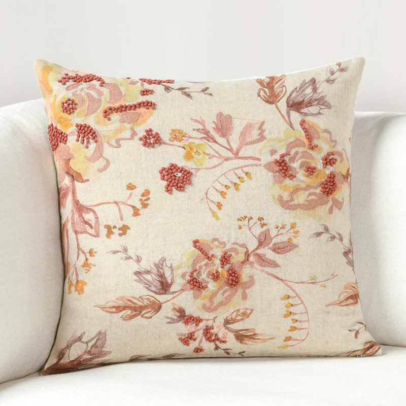 Amra 20" Fabric Clay Throw Pillow