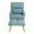 Deeda Accent Chair with Ottoman Set, Fabric Armchair with Adjustable Backrest-1949749039