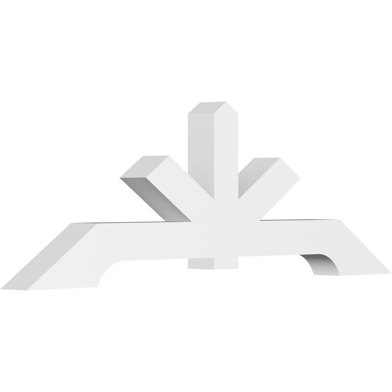 Support de pignon en PVC de qualité architecturale Vanguard, H 20 po x l 60 po (pas: 8/12), P 4 po x F 4 po