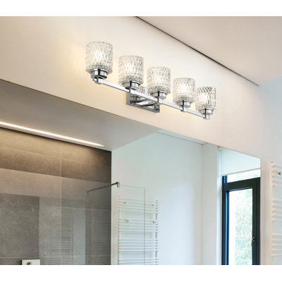 Danika 40.25 inch Chrome 5 Light Vanity