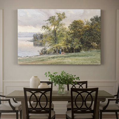 Lake Landscape-Edward Theodore Compton-Gallery Wrapped Canvas-1890