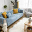Polyester Box Cushion Sofa Slipcover