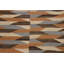 Tapis ivoire / gris en laine fabriqué à la main de conception unique 4 pi 8 po x 6 pi 9 po Lowena