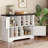 Record Player Stand with Vinyl Storage, 39in Large Farmhouse Vinyl Record Storage Cabinet with 2 Barn Doors, Wood Turntable Stand Holds up to 450 Albums for Living Room Office-1843197535