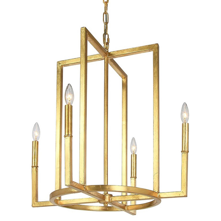 ellahome 4 - Light Dimmable Square / Rectangle Chandelier - Wayfair Canada