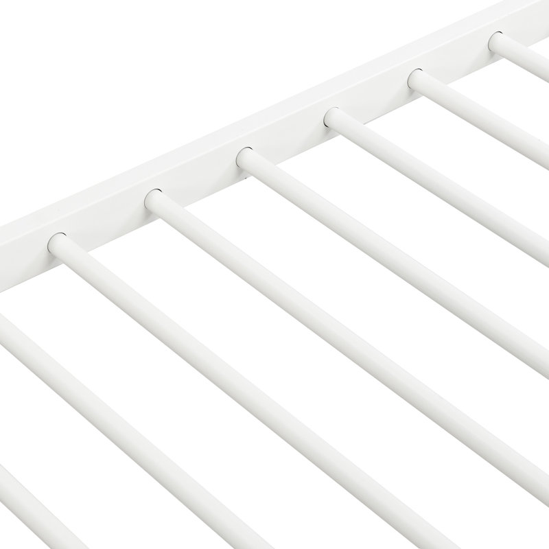 Lit superposé en métal de style moderne avec lit gigogne blanc