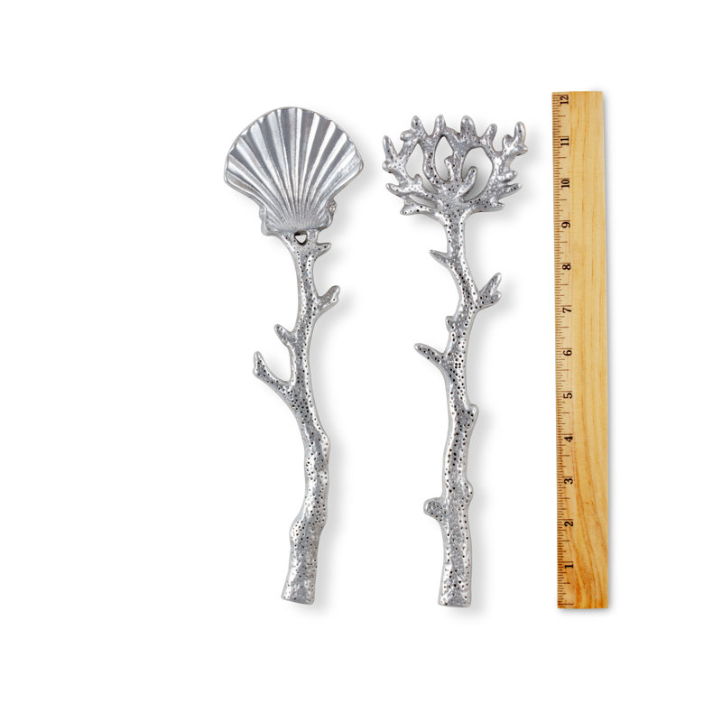 Ensemble 2 pièces de service à salade coquillage et sea life Coastal