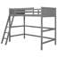 Lit mezzanine en bois massif avec échelle-1292527037