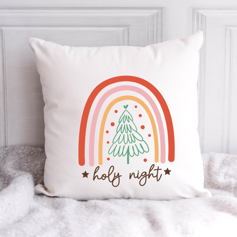 Coussin ChristmasRainbow-07, 20 po x 20 po