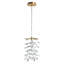 Luminaire suspendu à DEL en cristal à intensité variable, lustre