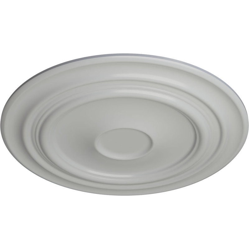 Endurathane Giana Ceiling Medallion, 32 5/8"OD x 1 1/2"P (Fits Canopies up to 7 7/8"), Hand-Painted Frost Finish, Frost