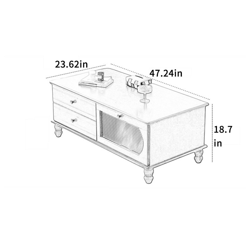 Table basse moderne brune