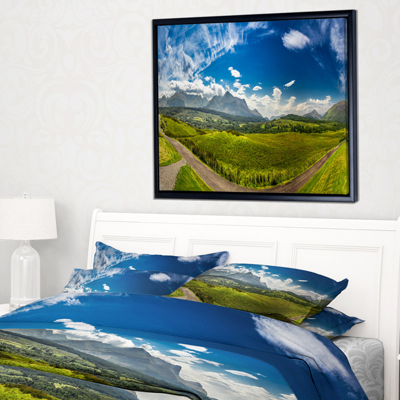 «Scottish Highlands Panoramic View», reproduction de photo sur toile tendue encadrée, H 30 po x l 40 po x P 1,5 po