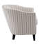 Fauteuil demi-tonneau rembourré à rayures