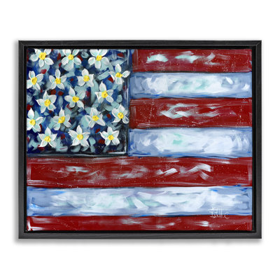  Art mural sur toile, "Flower Stars & Stripes" par Estelle Grengs
