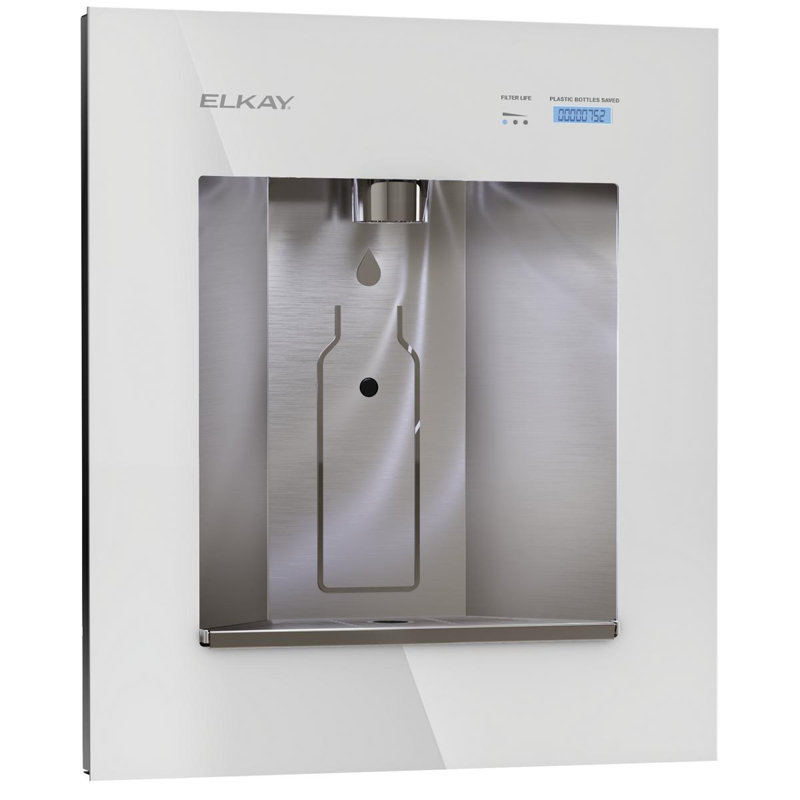 Elkay ezH2O Liv Built-in Filtered Refrigerated Water Dispenser Remote Chiller, Aspen White