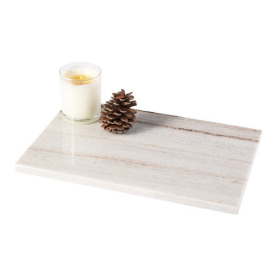 Guein Rectangle Natural Marble Tray