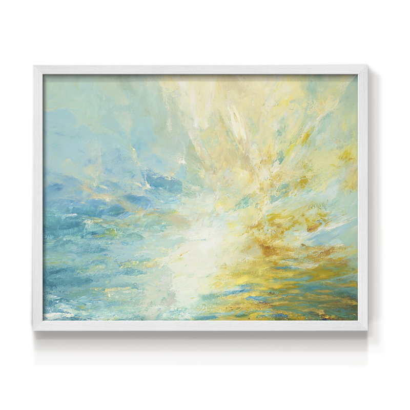 Sparkle & Flow - Imprimé encadré - Restickable, H 11 po x l 14 po, Blanc