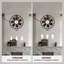 Ventilateur de plafond d'extérieur 20 po avec lumière et télécommande, ventilateur de plafond en cage imperméable, lumière à intensité variable pour patio, chambre et cuisine, brun