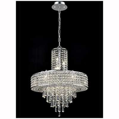 Warba 12 - Light Chrome Crystal Pendant