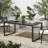 Outdoor Aluminum Dining Table, Black