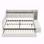 Lit de jour double rembourré avec repose-pieds et tablettes-129865212