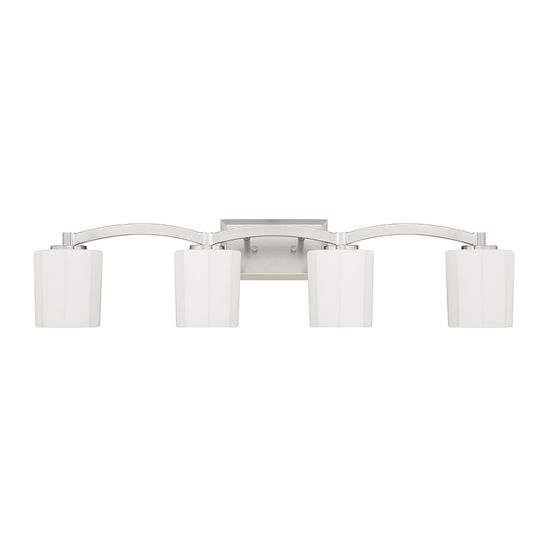 Cacia 3-Light Vanity Light in Brass, Brass, 8" H x 24" W x 24" D, 3 Lights