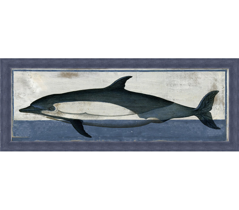 Antiqued Dolphin 1 Print