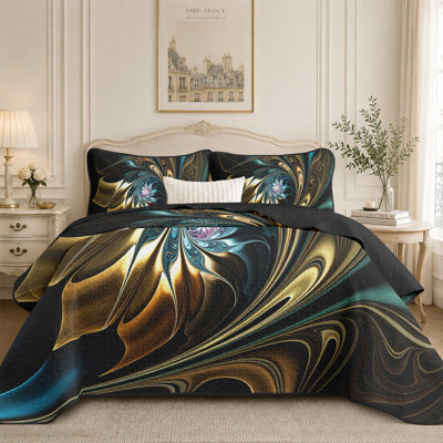 Ensemble de courtepointe pour lit double / grand / très grand 3 pièces, couvre-lit lavable à la machine, housse de courtepointe toutes saisons, ensembles de literie à couverture matelassée rustique avec taies décoratives, édredon mince de style moderne, ensemble de courtepointe pour lit simple 2 pièces