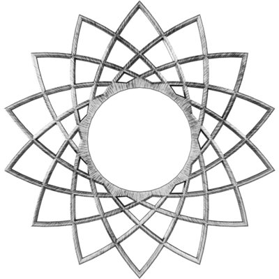 Médaillon de plafond en PVC de qualité architecturale Eleanor de 20 po x P 7 3/4 po x P 1/2 po