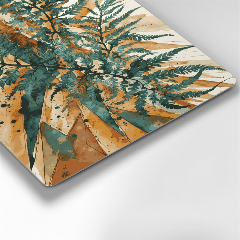 «Southwestern Plants Desert Fern 159», art mural en métal vert