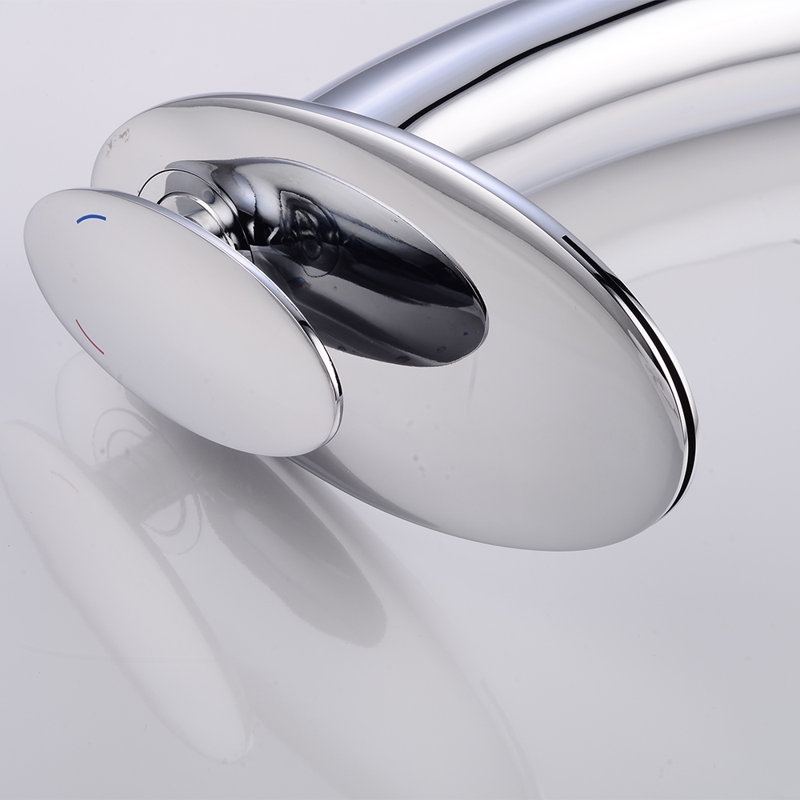 Waterfall Single Hole Bathroom Faucet With Deck Cover Plate With Pop Up Drain Assembly, Chrome
