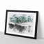 Above The Black Sand Beach In Iceland Watercolour Framed Print