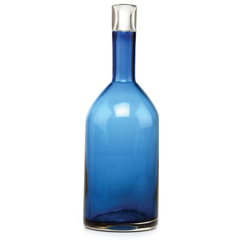 Glass Table Vase, Blue, Large