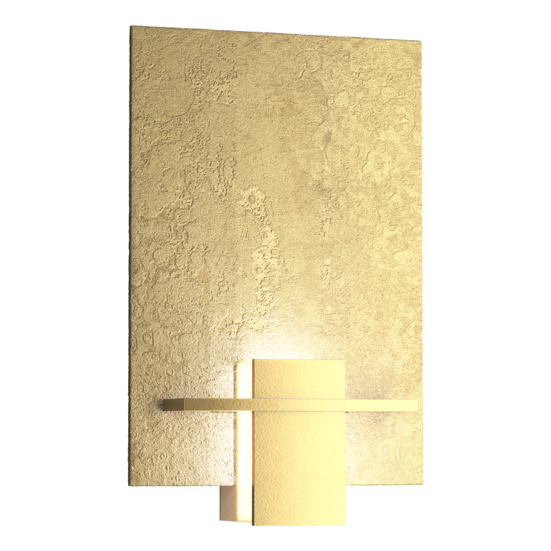 Aperture 1 - Light Flush Mounted Sconce, White Art Glass, Modern Brass
