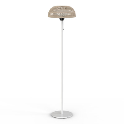 1500W Freestanding Patio Heater Woven Lamp with IP44 Waterproof, Anti-Tip Protection, Adjustable Height