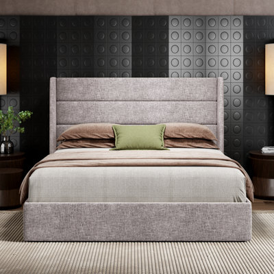 Bradenburg Upholstered Wingback Storage Bed