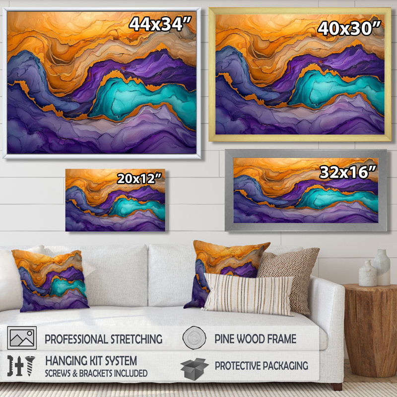Wicklund Dissous Boundaries Splash Of Drippainting II - goutte, peinture, art mural, Reproduction encadrée d'une seule photo
