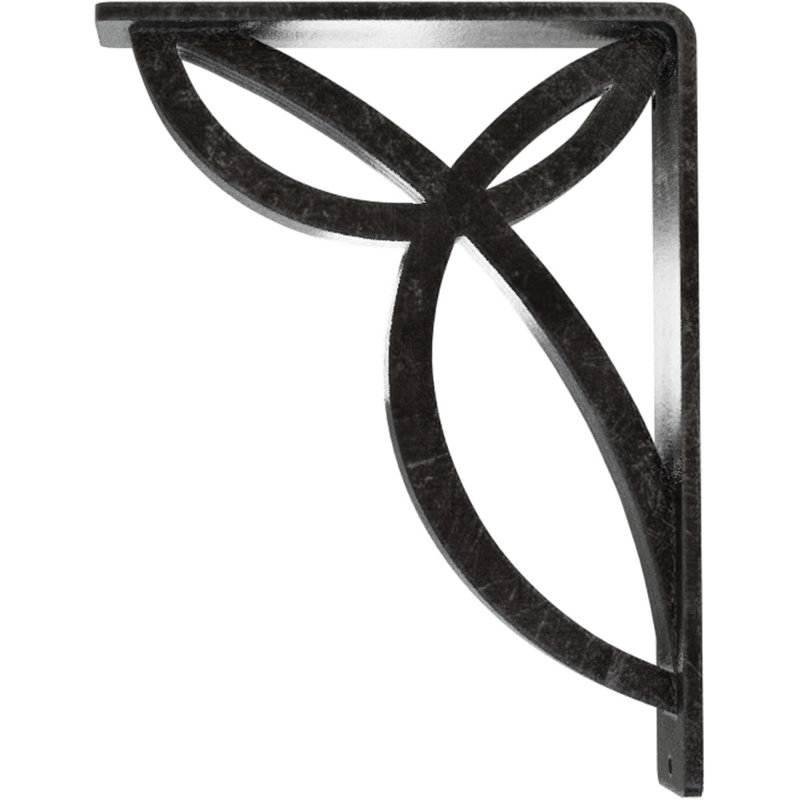 Support en fer forgé Versailles, Argent antique, H 8 po x l 2 po x P 5,5 po