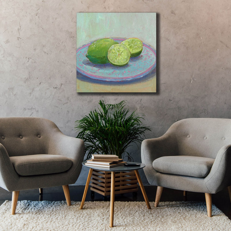  «Still Citrus 2» par Carol Young, art mural sur toile, 37 po x 37 po, H 37 po x l 37 po